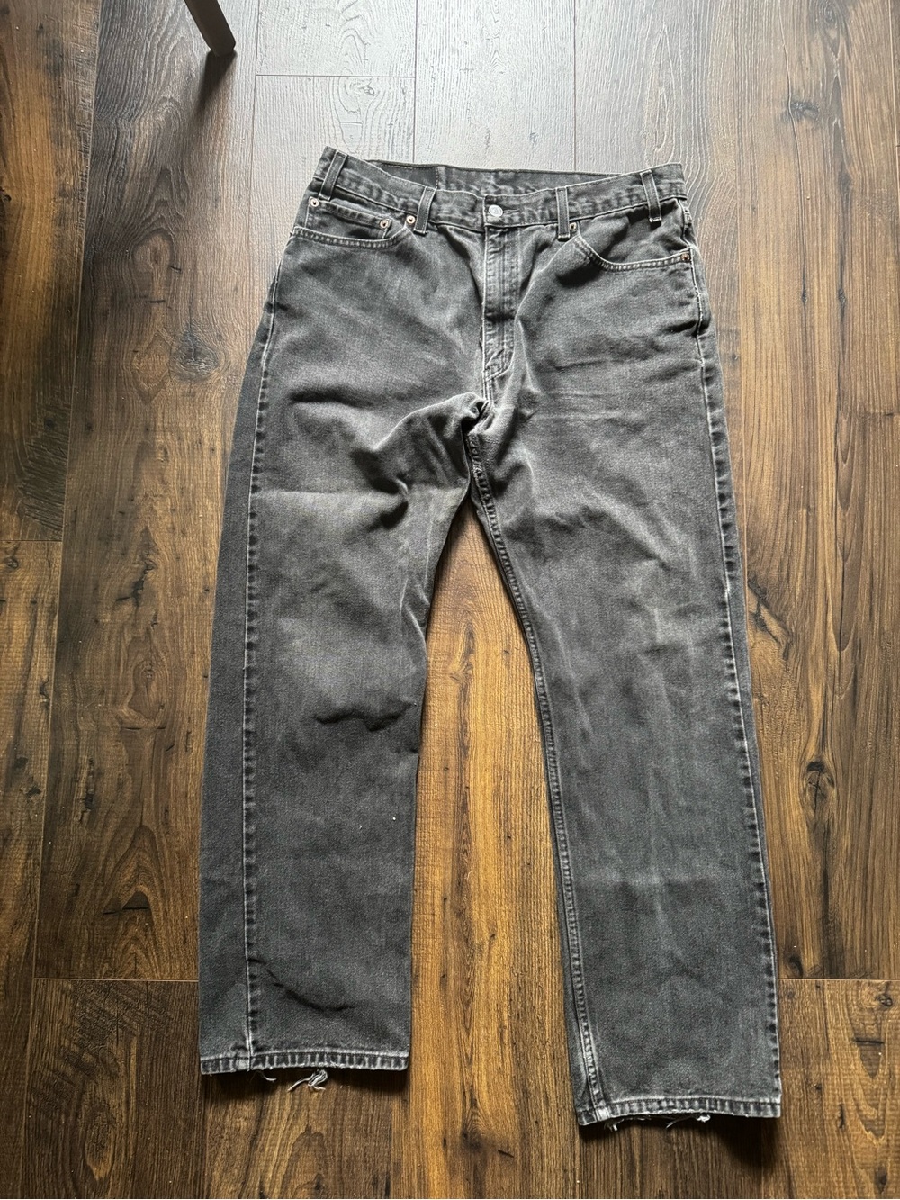 Levi's Men's Black 505 Regular Fit Straight Leg Jeans